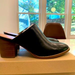 Madewell Harper Mule real black leather